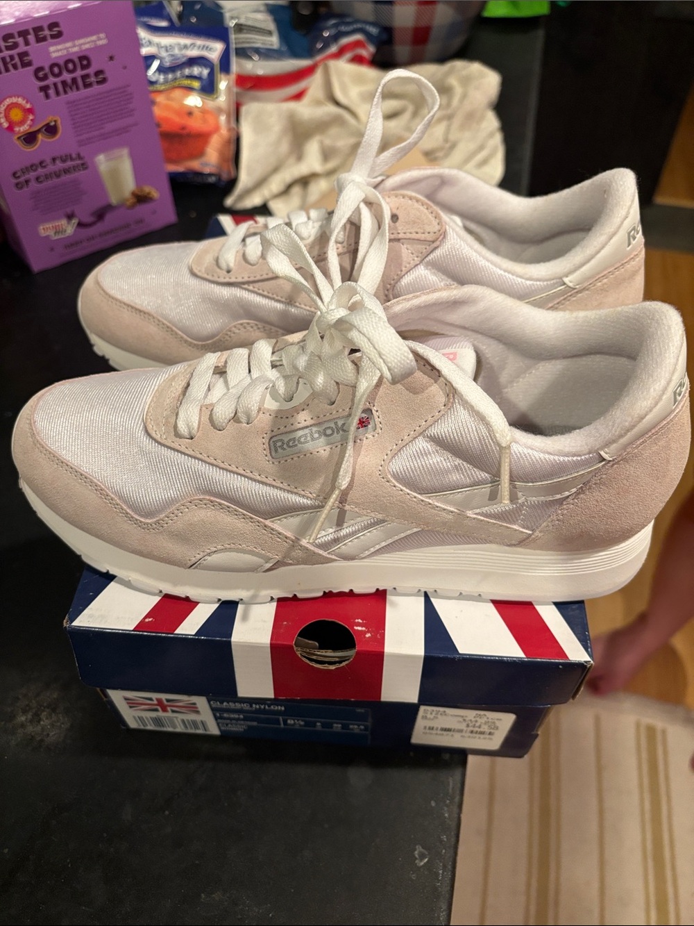 Reebok Women's Pale Pink Suede & Mesh Sneaker